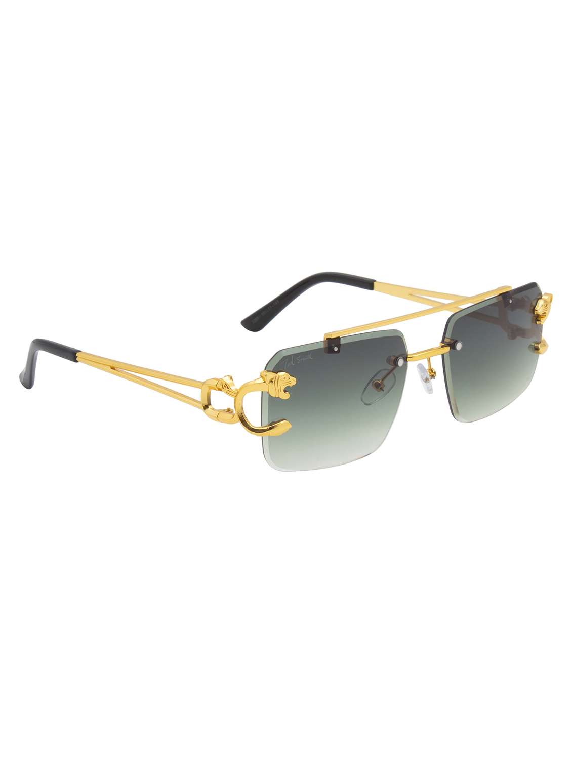 ted smith eyewear unisex |  rimless aviator stylish sunglasses |  uv protected | for men and women - 22079435 -  Standard Image - 3