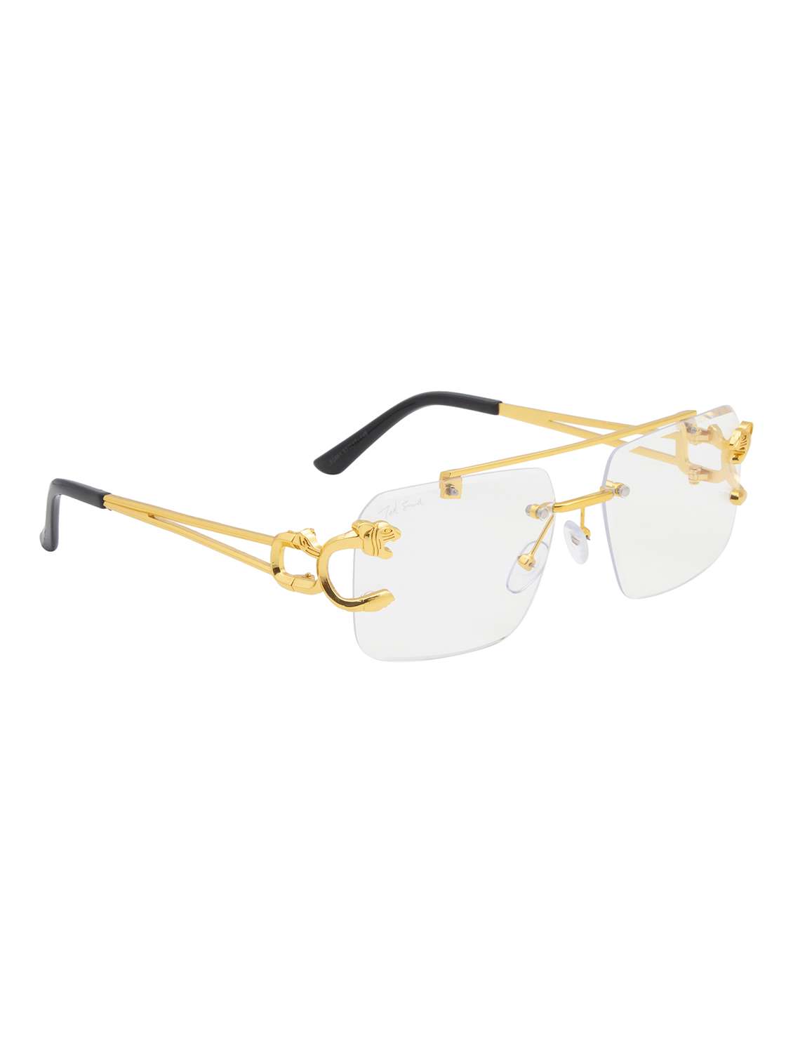 ted smith eyewear unisex |  rimless aviator stylish sunglasses |  uv protected | for men and women - 22079451 -  Standard Image - 3