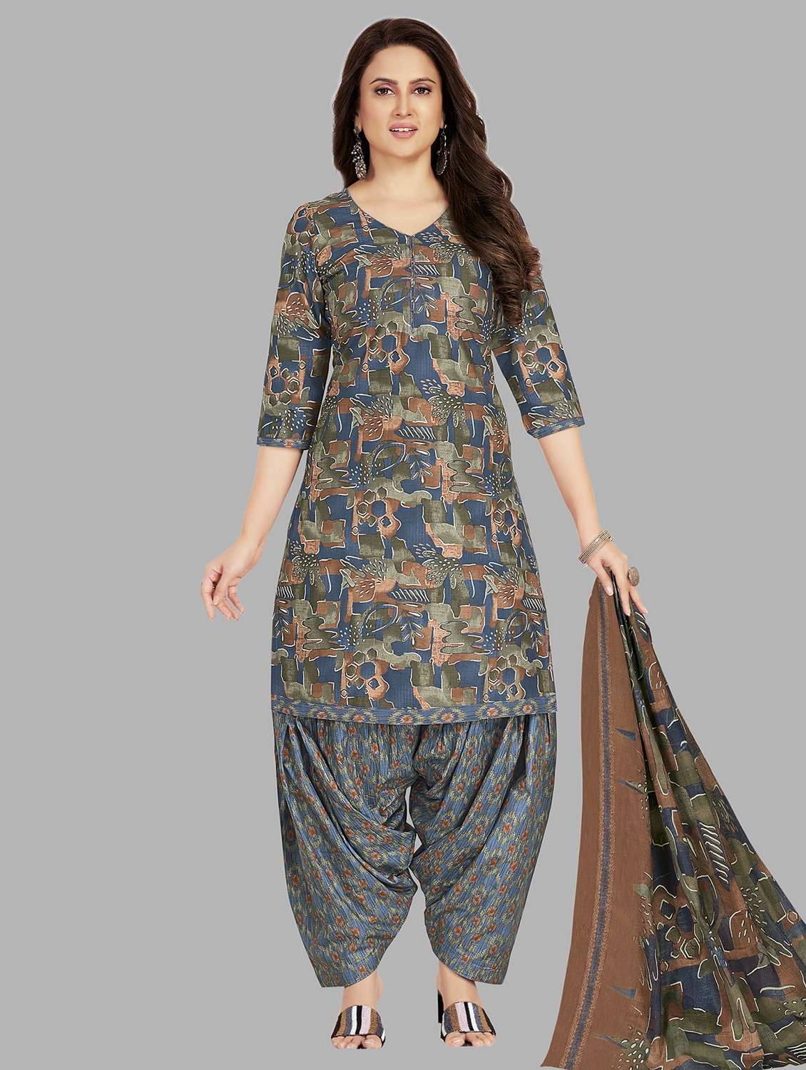 women printed unstitched salwar suit set - 22079473 - Zoom Image - 0