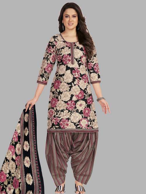 women floral printed unstitched salwar suit set - 22079478 -  Standard Image - 0