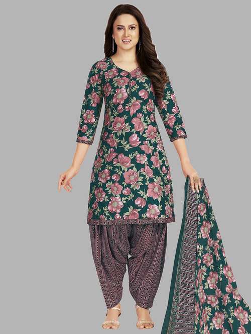 women floral printed unstitched salwar suit set - 22079491 - Standard Image - 0