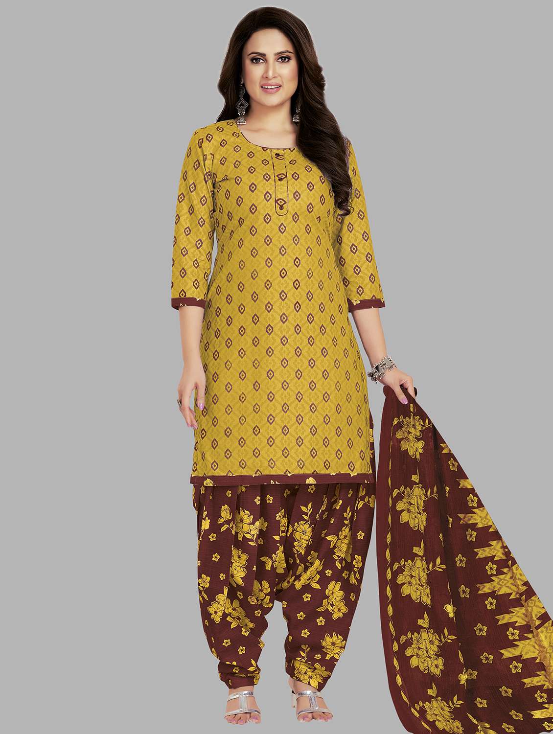 women printed unstitched salwar suit set - 22079497 - Zoom Image - 0