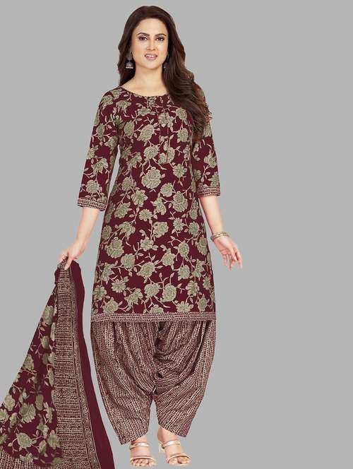 women floral printed unstitched salwar suit set - 22079501 - Standard Image - 0
