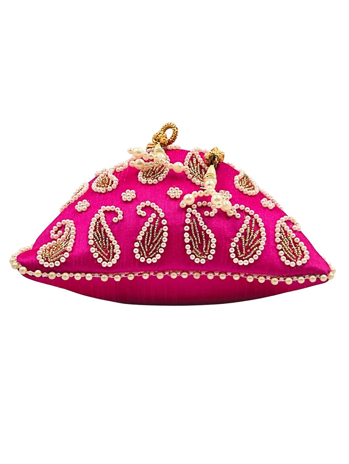 embroidered potli bag with drawstring - 22079543 - Standard Image - 5