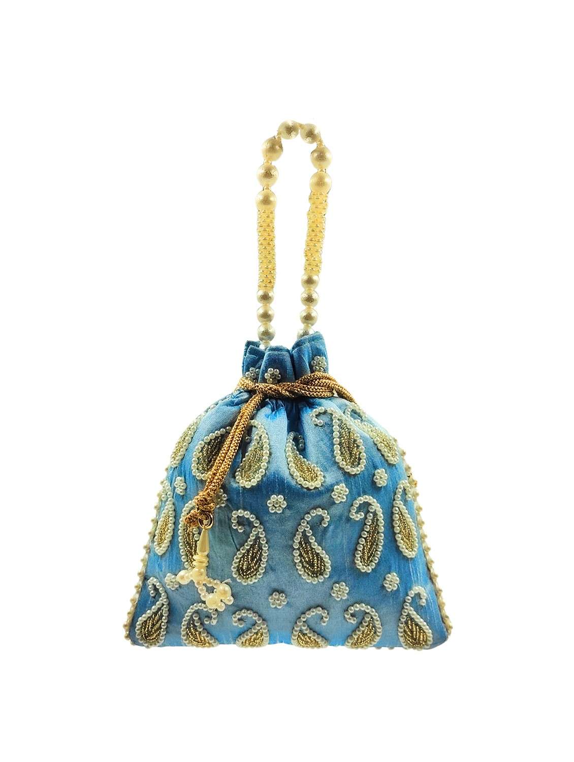 women embroidered potli bag with drawstring