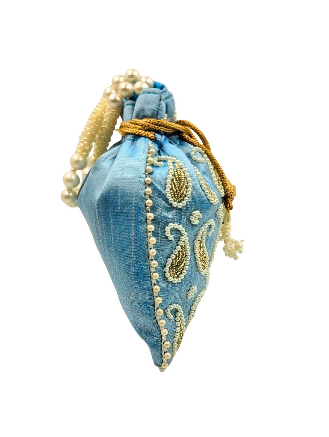 women embroidered potli bag with drawstring - 22079544 - Standard Image - 5