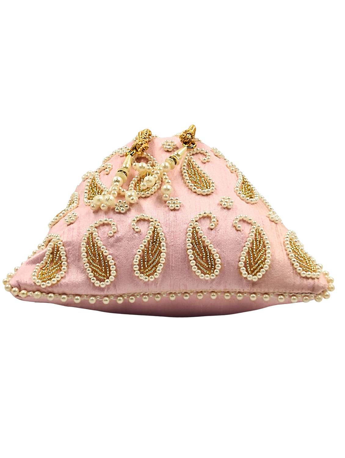 women embroidered potli bag with drawstring - 22079546 - Standard Image - 3