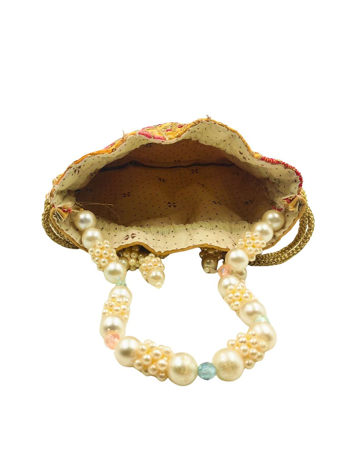 women embroidered potli bag with drawstring - 22079548 - Standard Image - 3