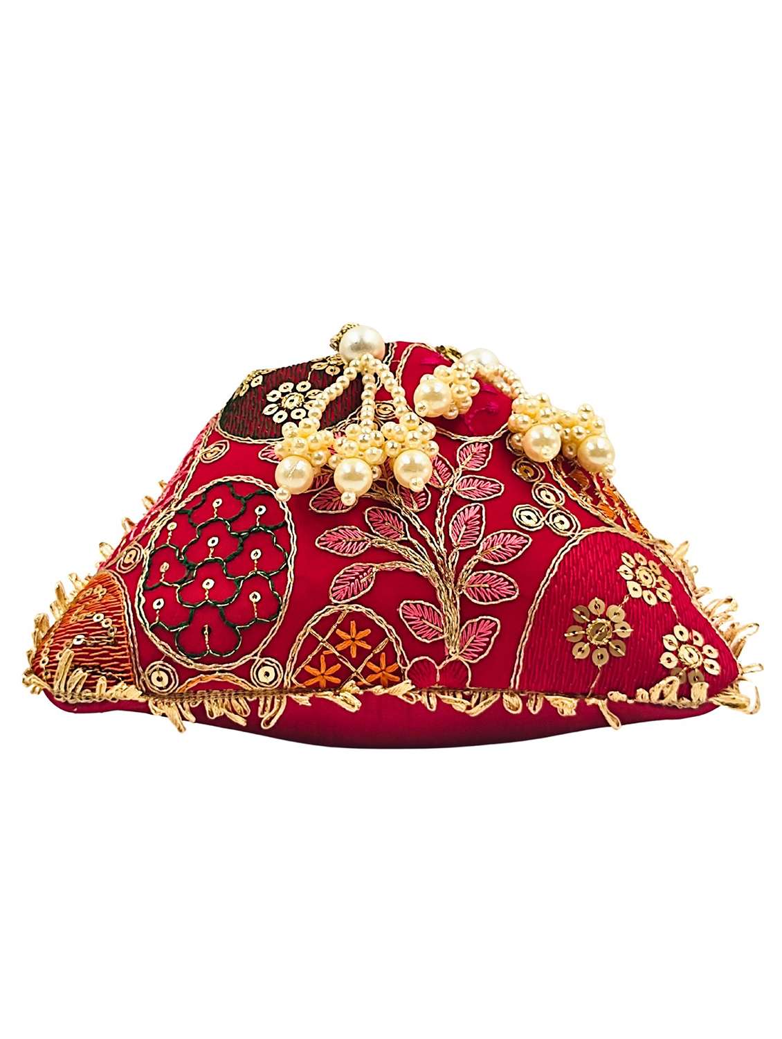 women embroidered potli bag with drawstring - 22079551 - Standard Image - 3
