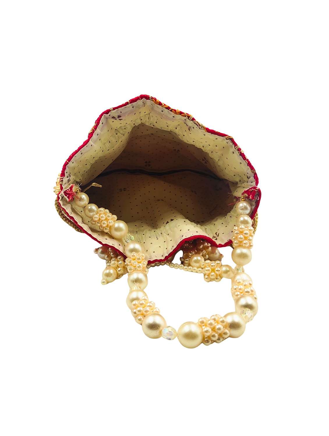 women embroidered potli bag with drawstring - 22079551 - Standard Image - 5