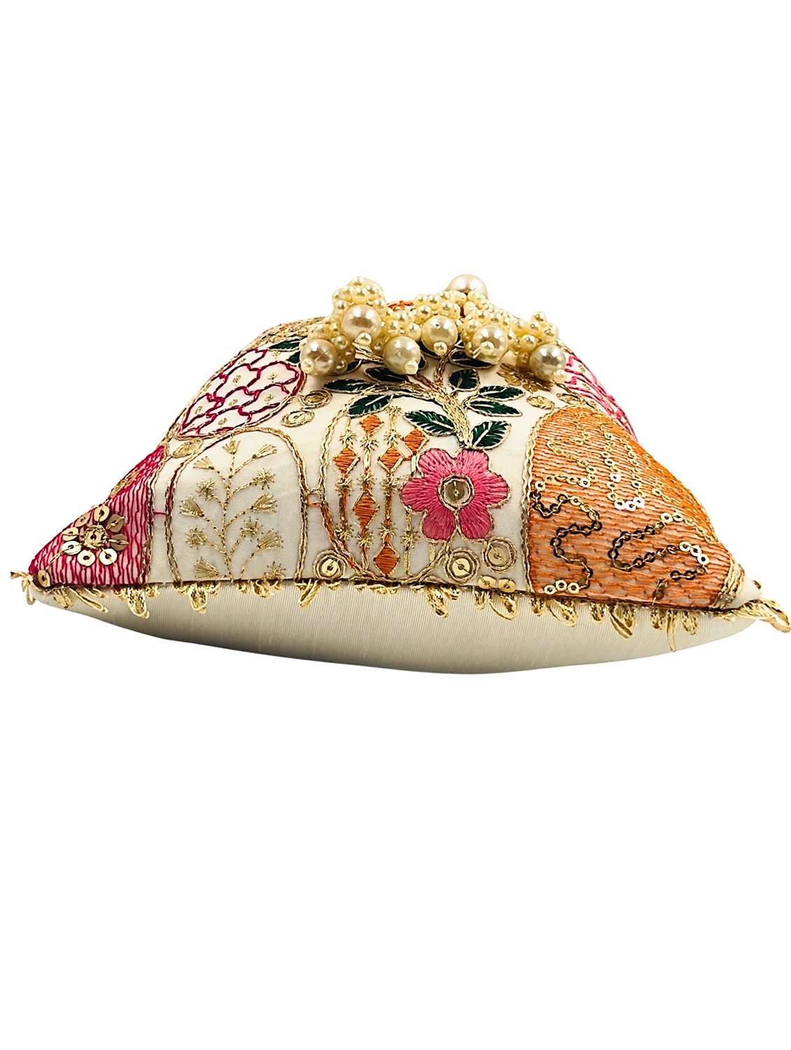 women embroidered potli bag with drawstring - 22079552 -  Standard Image - 3