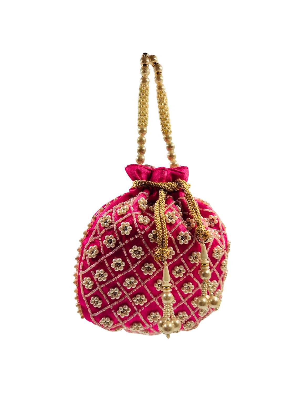 women embroidered potli bag with drawstring - 22079553 -  Zoom Image - 0