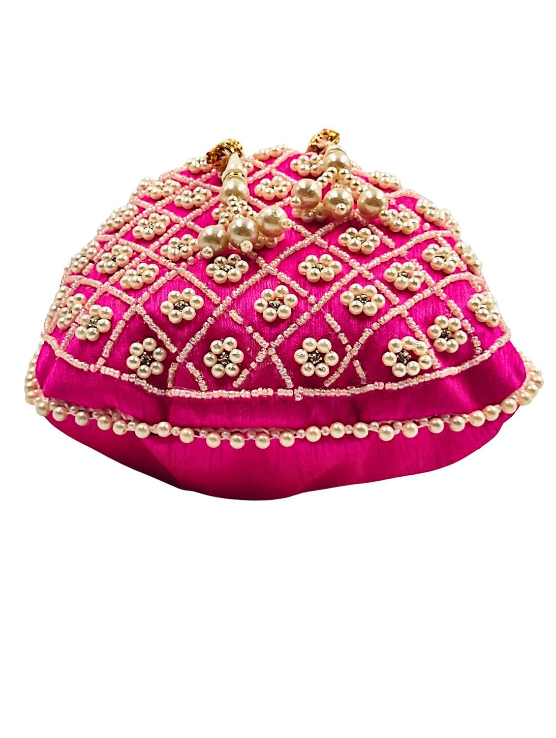 women embroidered potli bag with drawstring - 22079553 - Standard Image - 5