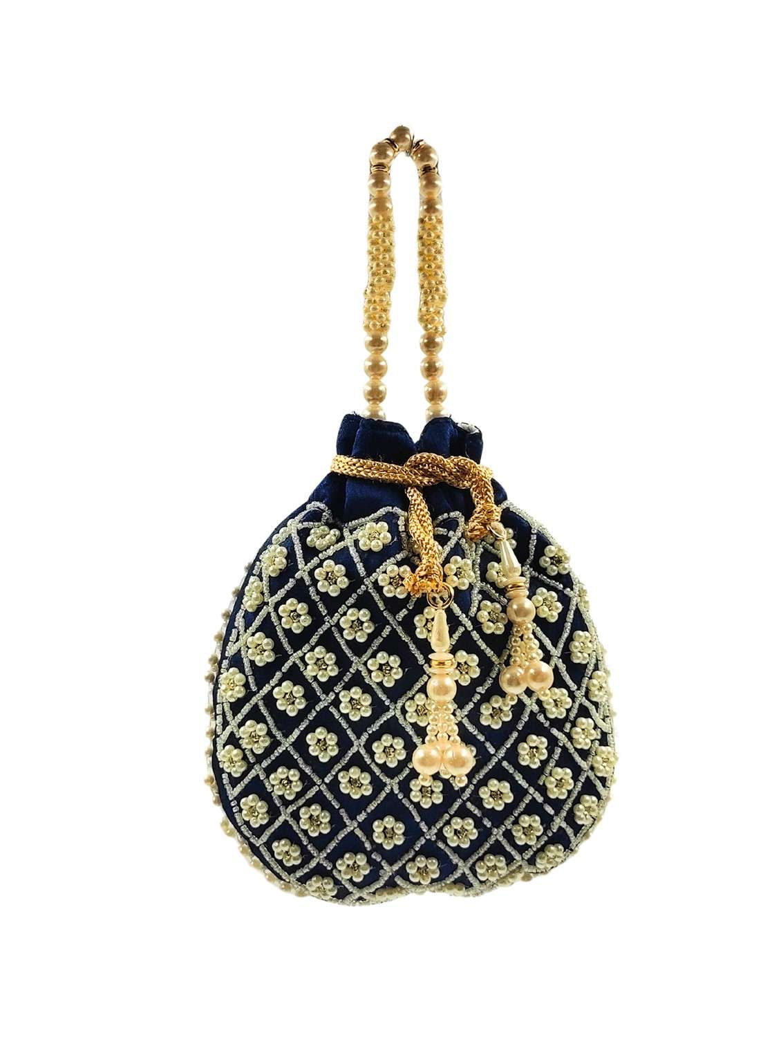 women embroidered potli bag with drawstring - 22079554 -  Zoom Image - 0