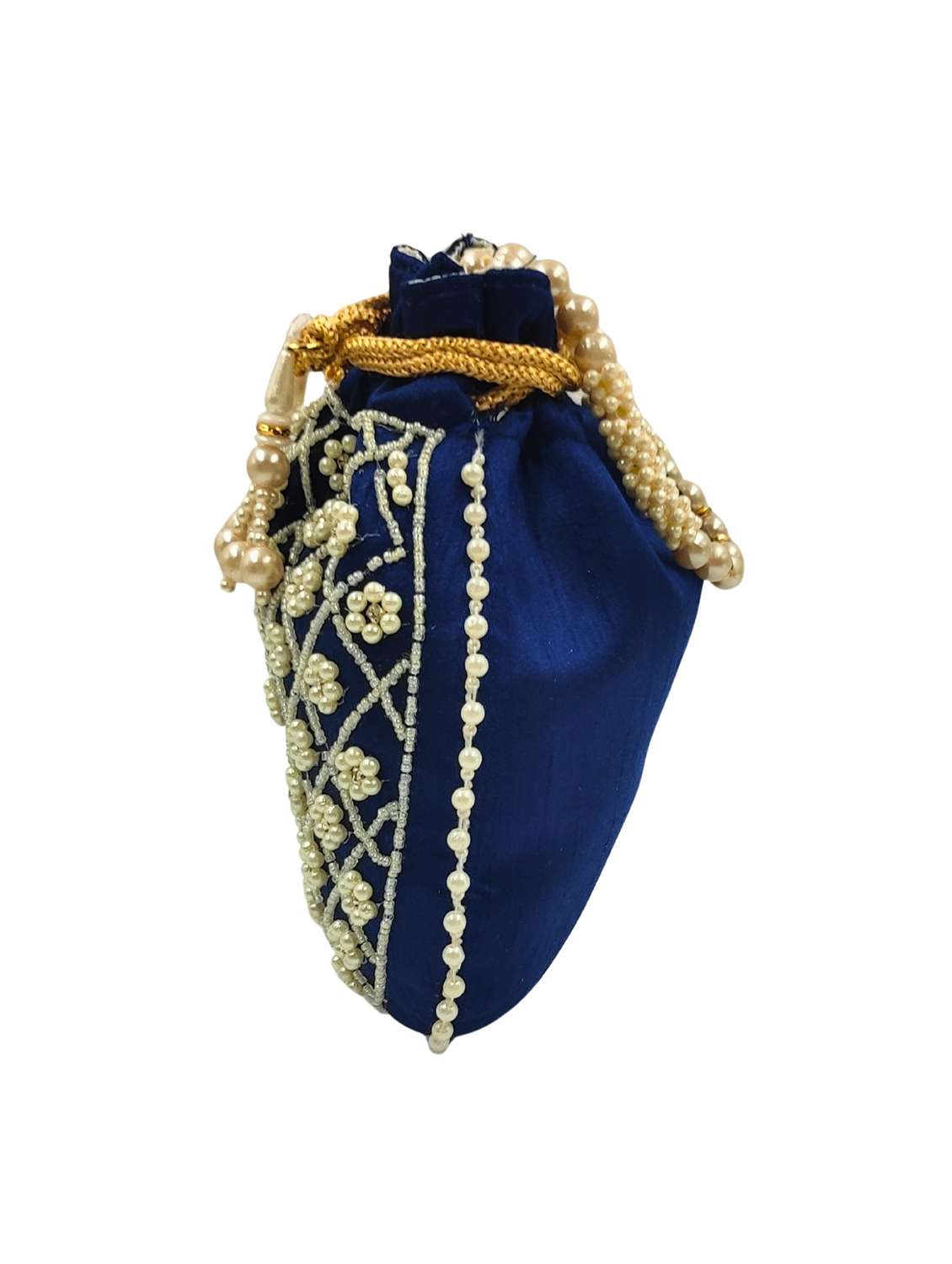 women embroidered potli bag with drawstring - 22079554 - Standard Image - 3