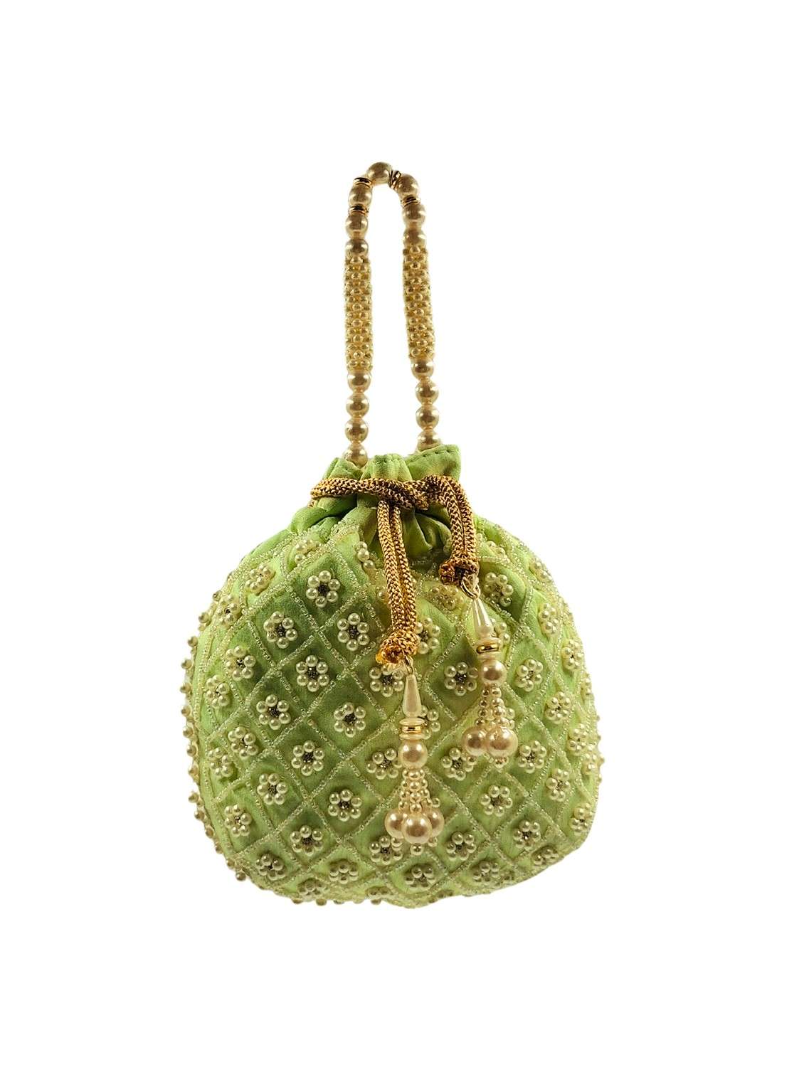 women embroidered potli bag with drawstring - 22079555 -  Zoom Image - 0