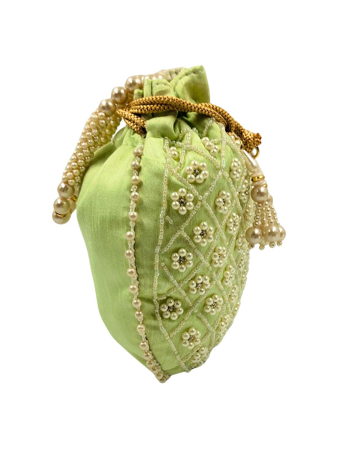 women embroidered potli bag with drawstring - 22079555 - Standard Image - 3