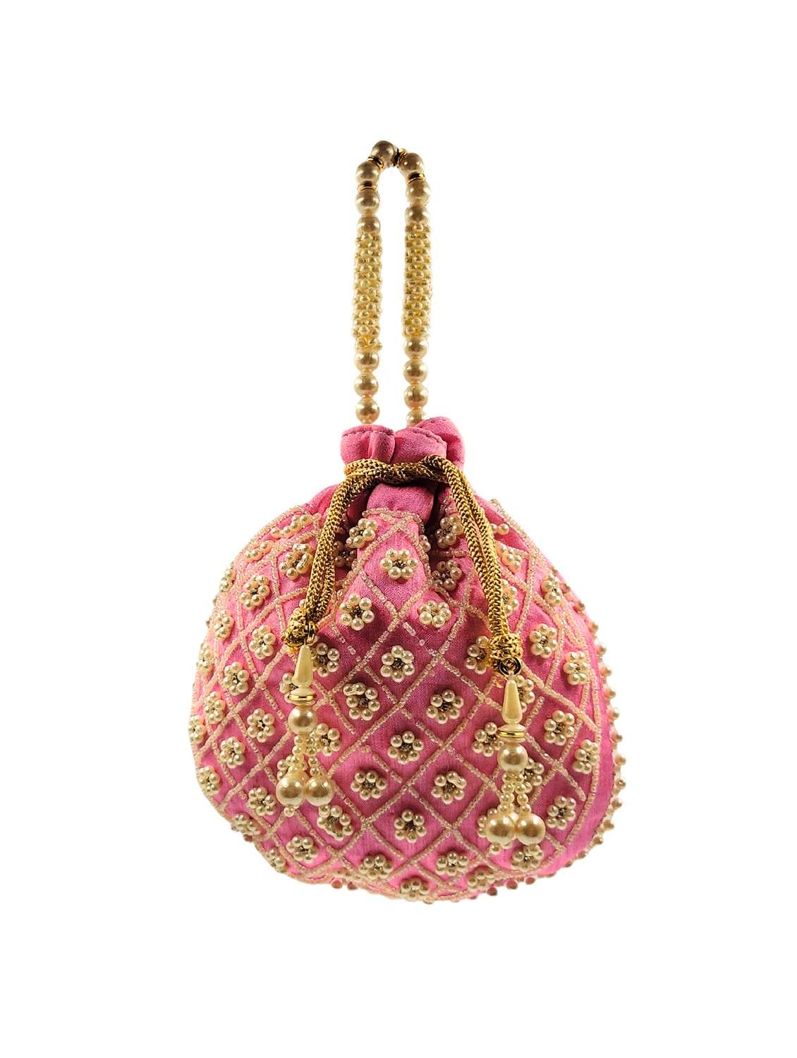 women embroidered potli bag with drawstring - 22079556 - Zoom Image - 0
