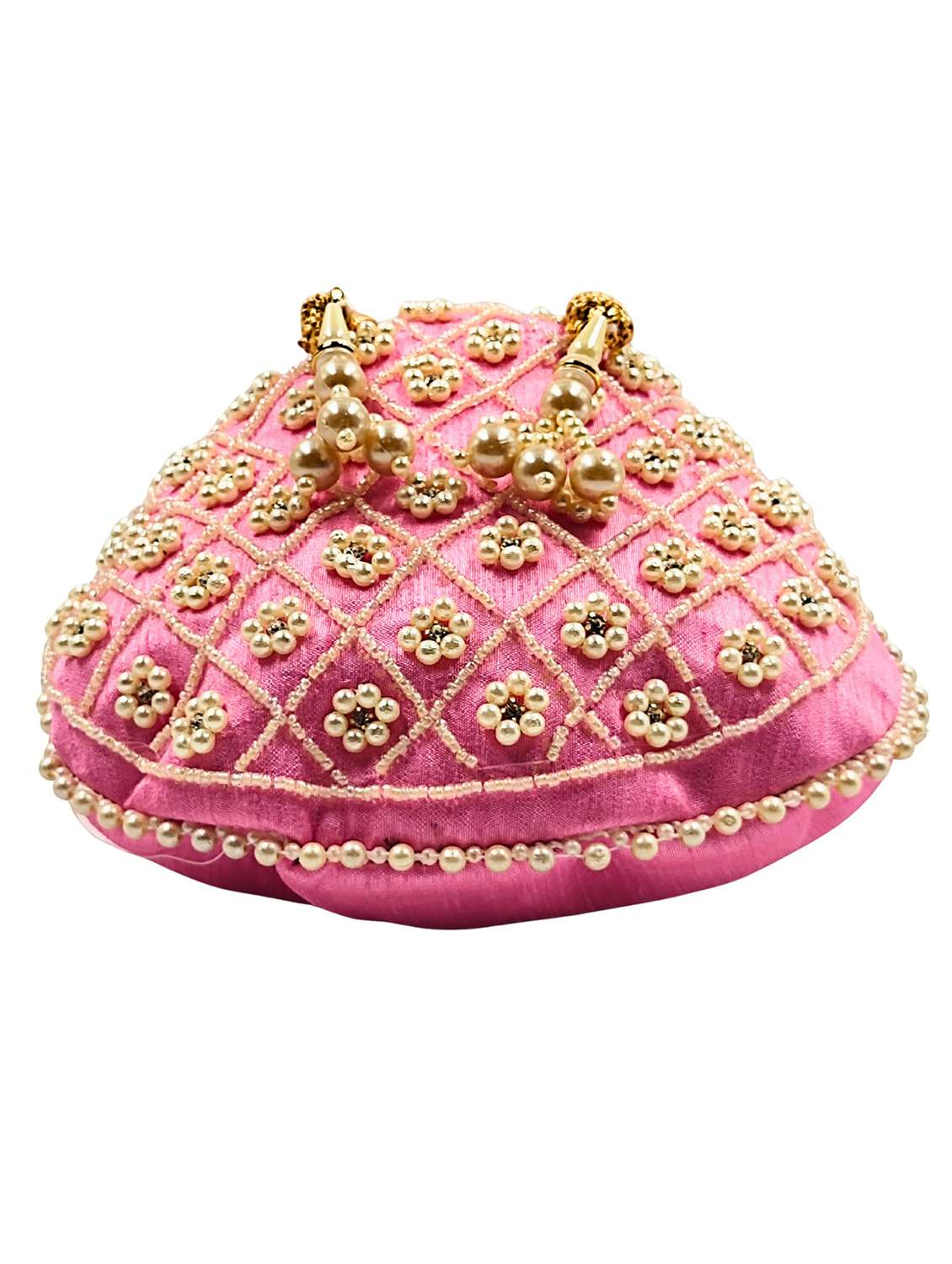 women embroidered potli bag with drawstring - 22079556 - Standard Image - 5