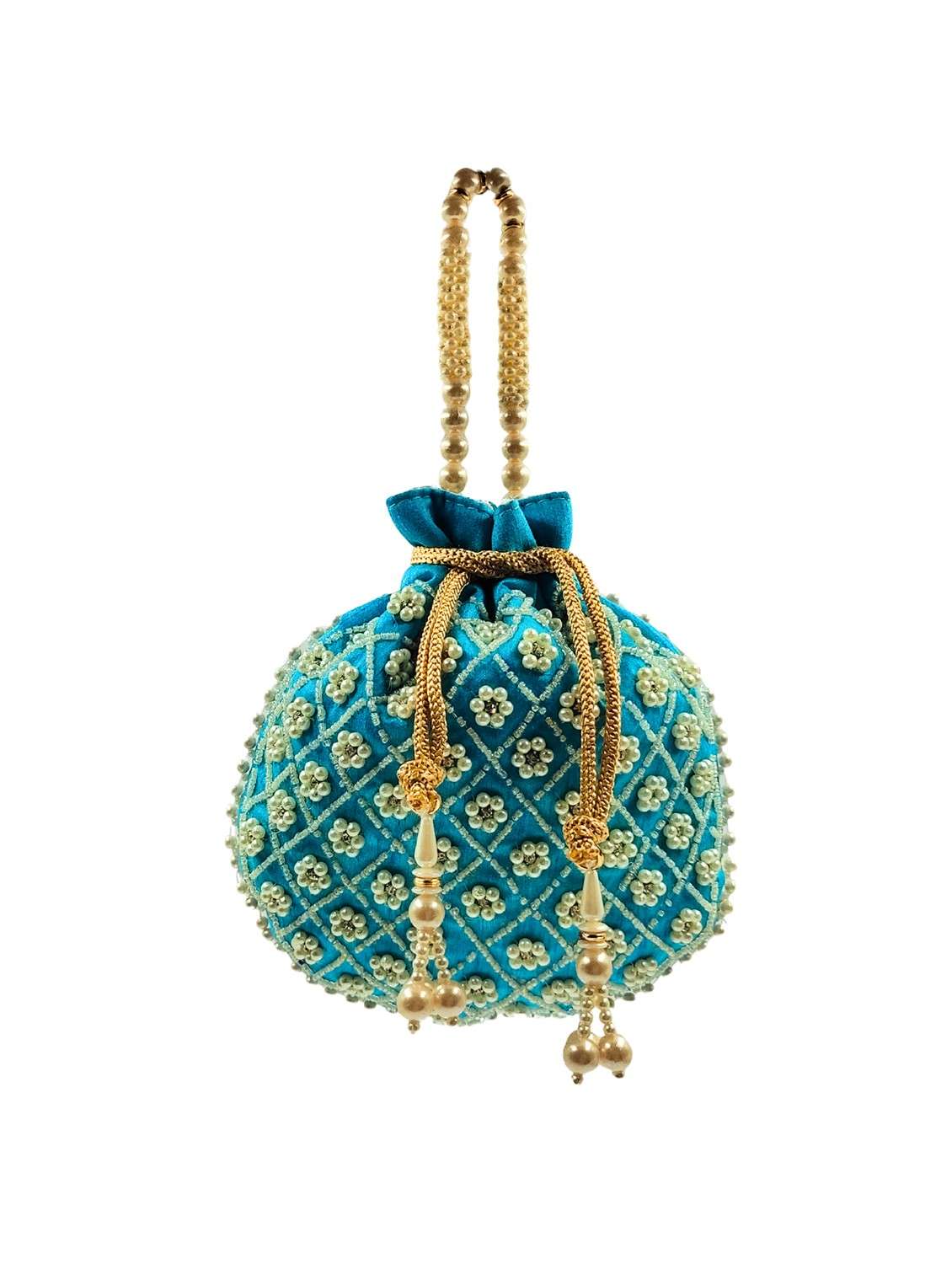 women embroidered potli bag with drawstring - 22079557 - Standard Image - 3