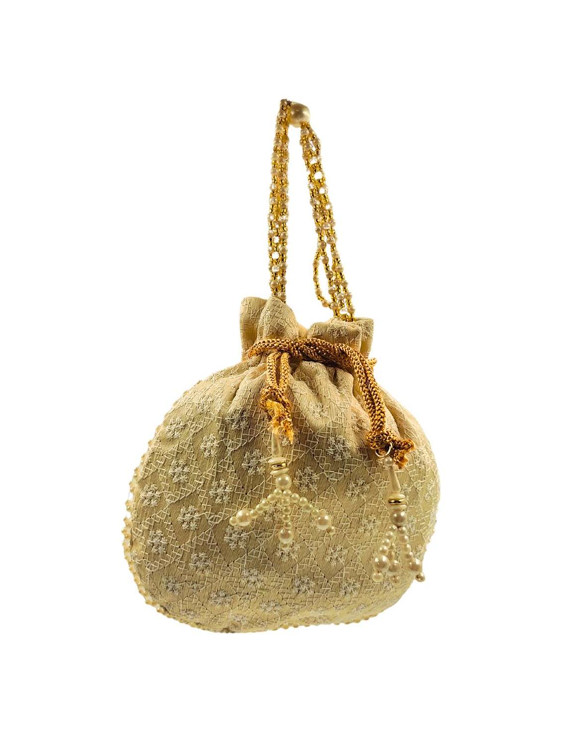 women embroidered potli bag with drawstring