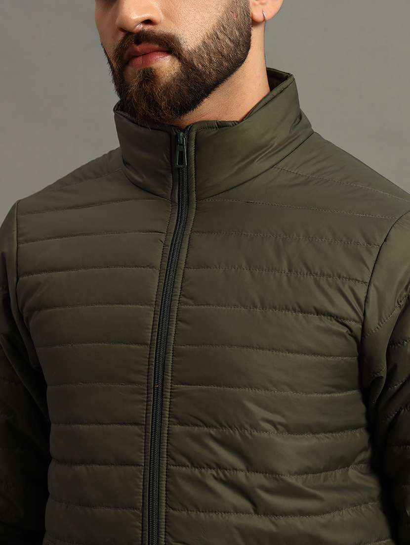 men solid long sleeve puffer jacket - 22079585 -  Standard Image - 3