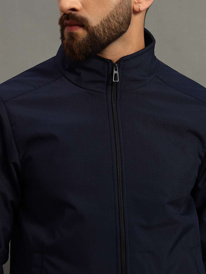 men solid long sleeve bomber jacket - 22079590 -  Standard Image - 3