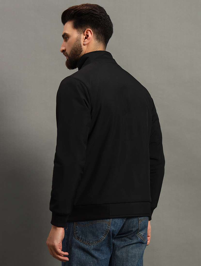 men solid long sleeve bomber jacket - 22079591 -  Standard Image - 3