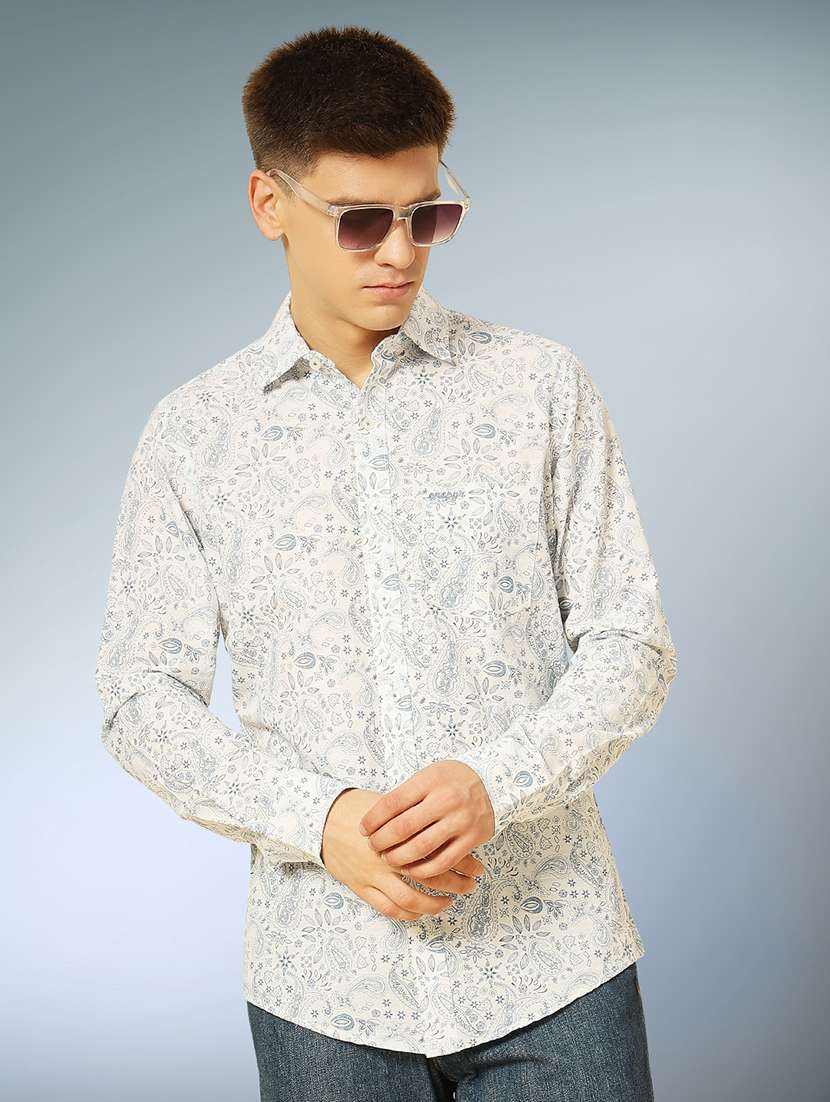 blue cotton casual shirt