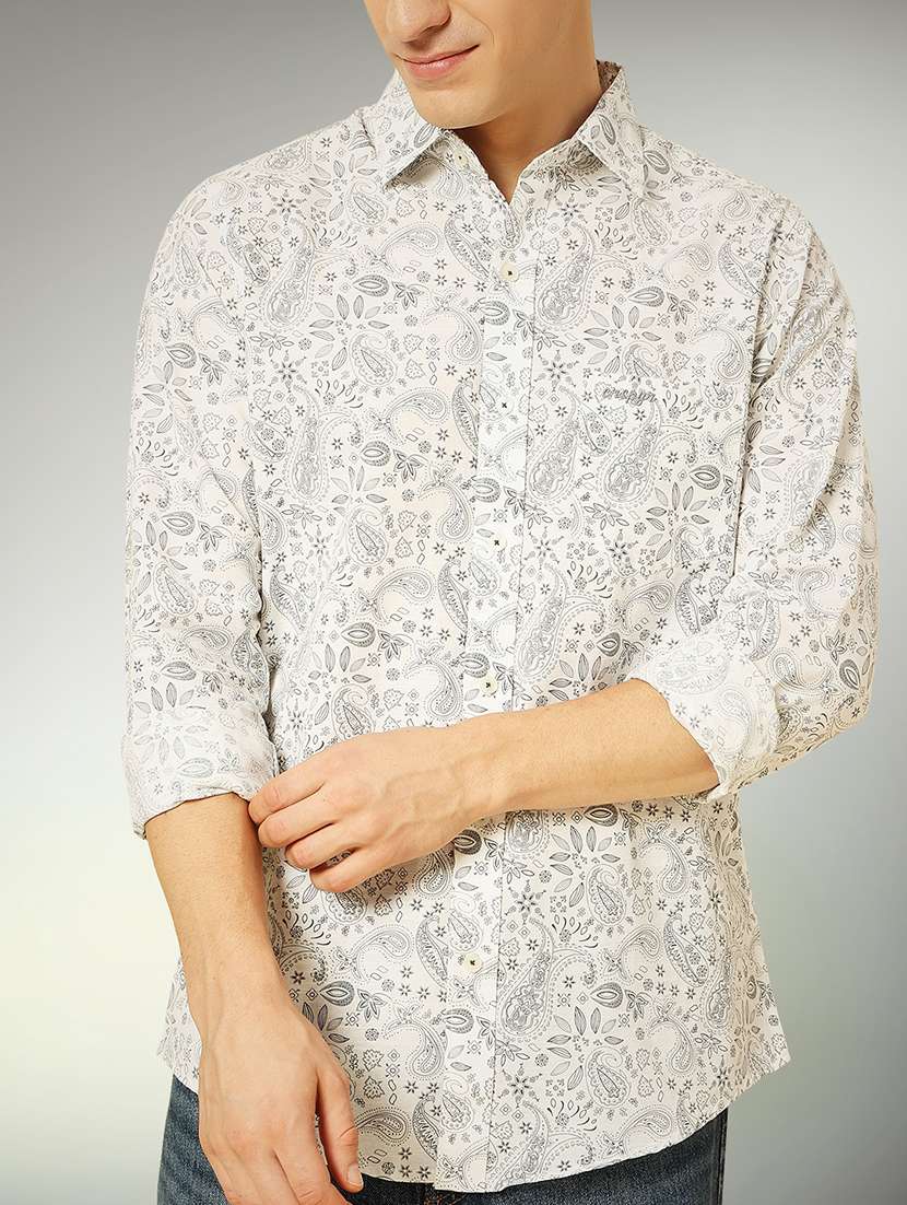 grey cotton casual shirt - 22079659 -  Standard Image - 3