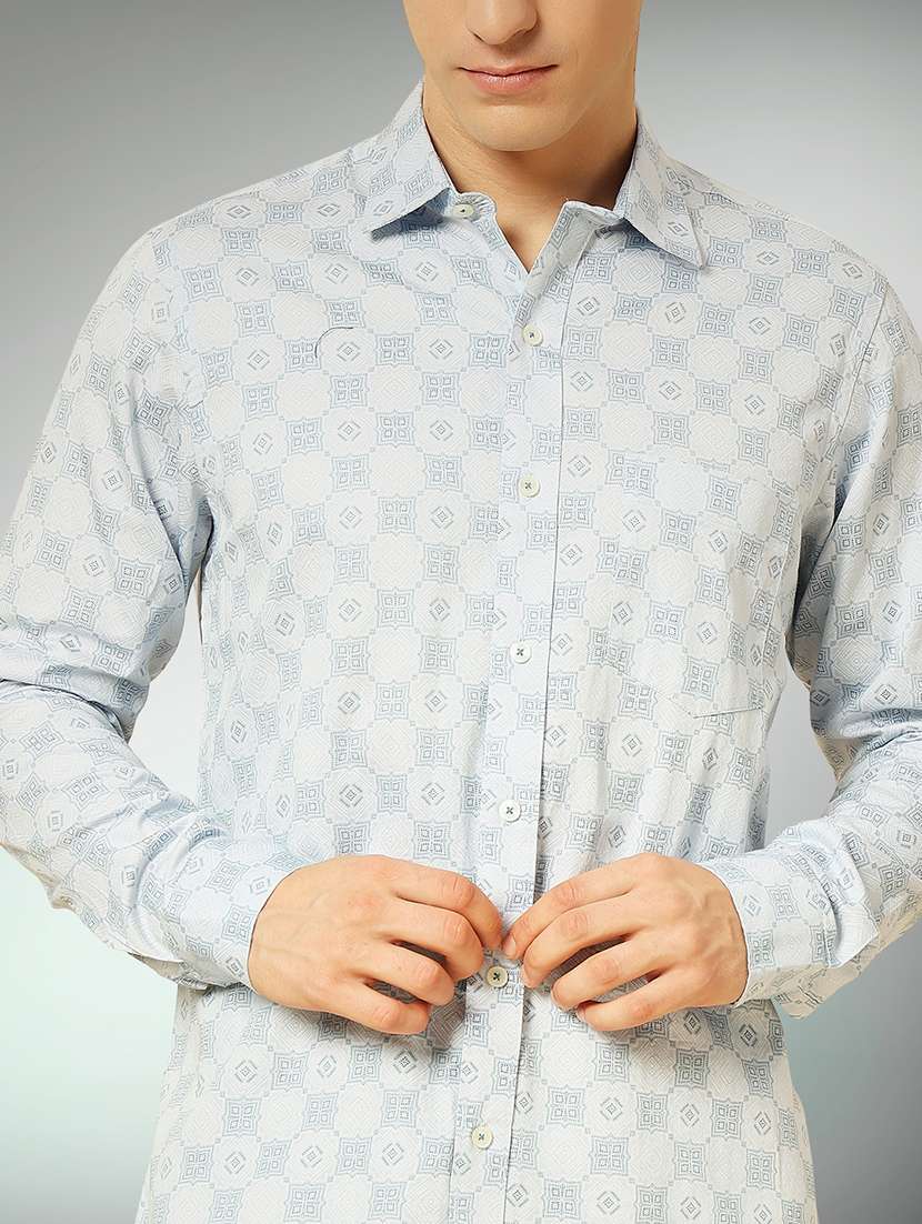 blue cotton casual shirt - 22079665 -  Standard Image - 3