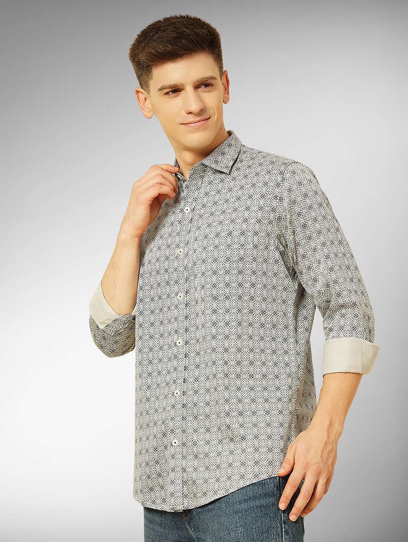 black cotton casual shirt - 22079667 -  Zoom Image - 0