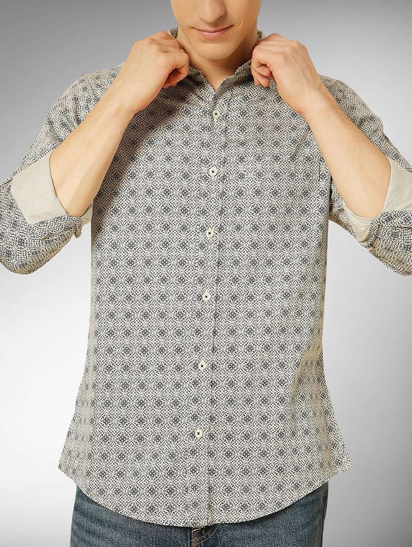 black cotton casual shirt - 22079667 - Standard Image - 3