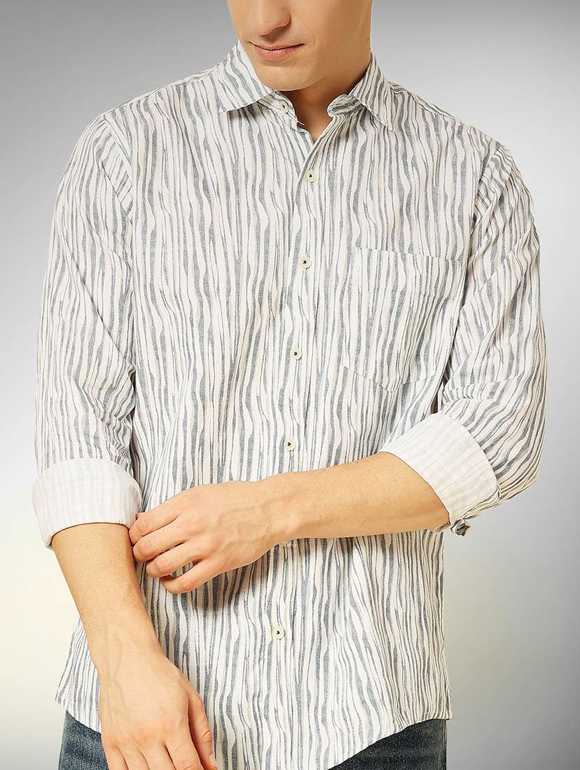 blue cotton casual shirt - 22079672 -  Standard Image - 3