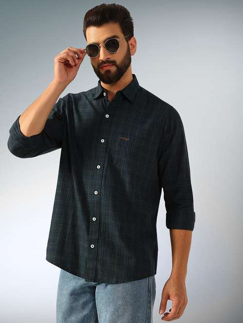 men checkered long sleeve regular fit casual shirt - 22079690 -  Standard Image - 0
