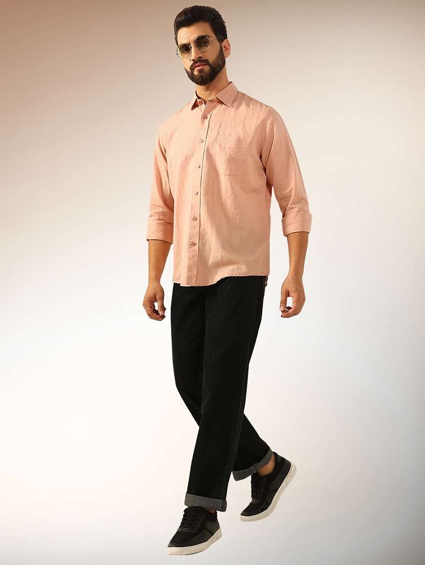men solid long sleeve regular fit casual shirt - 22079695 -  Standard Image - 3