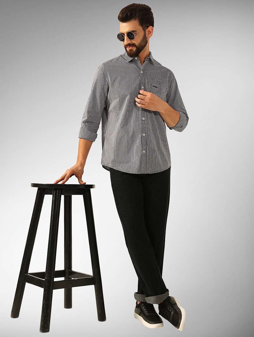men checkered long sleeve regular fit casual shirt - 22079701 -  Standard Image - 3