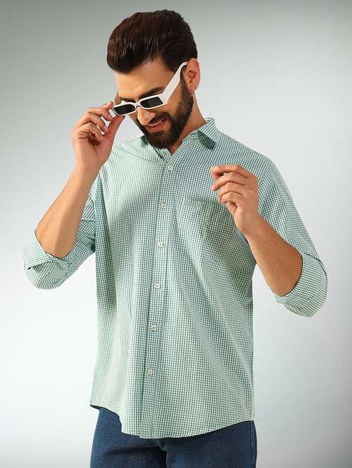 men checkered long sleeve regular fit casual shirt - 22079704 - Standard Image - 0