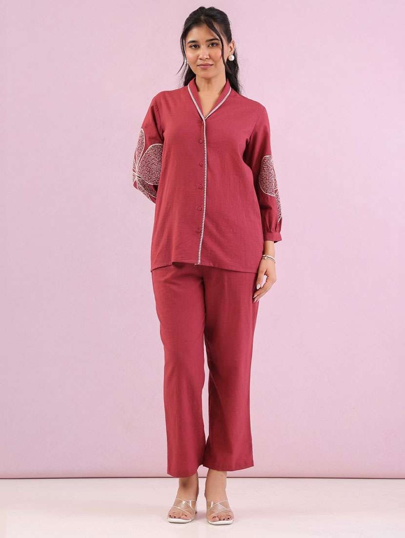 women three quarter sleeve ethnic co-ord set - 22079912 - Zoom Image - 0