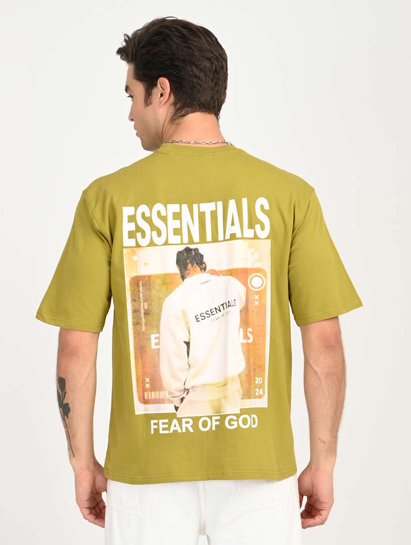 men printed short sleeve loose fit t-shirt