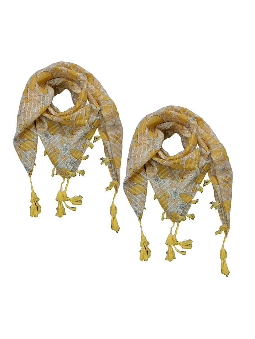 women pack of 2 scarf with tassels