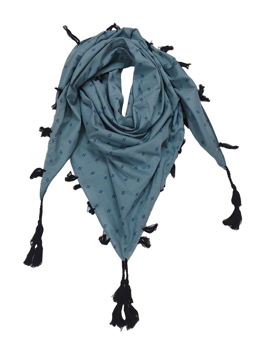 women printed scarf with tassels - 22079946 - Zoom Image - 0