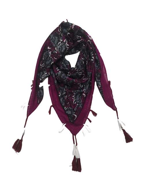 women floral printed scarf with tassels - 22079950 -  Standard Image - 0