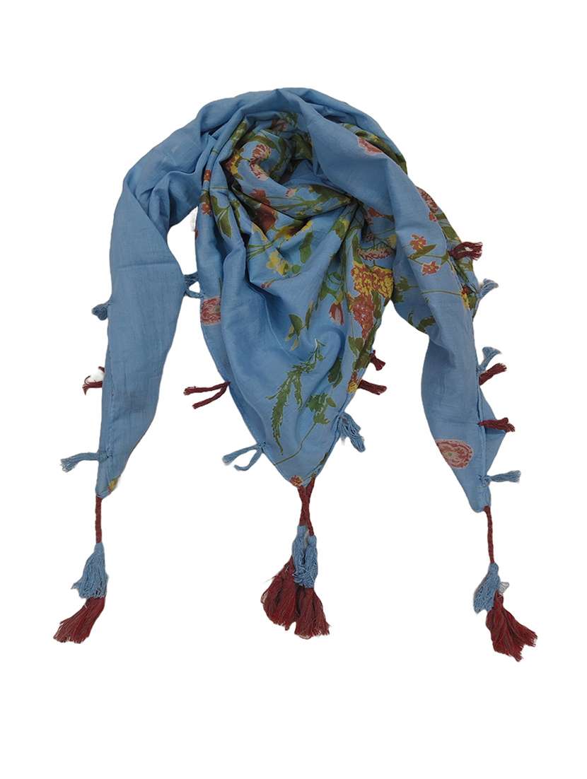 women floral printed scarf with tassels - 22079954 - Zoom Image - 0