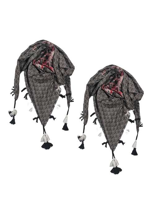 women pack of 2 scarf with tassels - 22079965 - Standard Image - 0