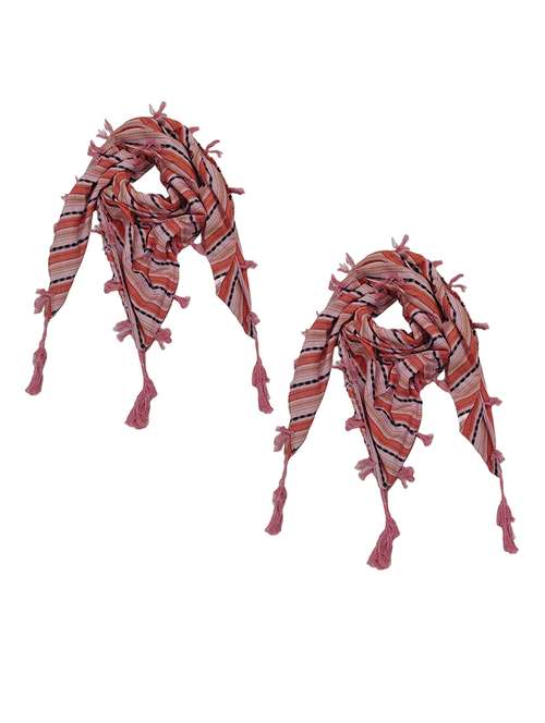 women pack of 2 scarf with tassels - 22079969 -  Standard Image - 0