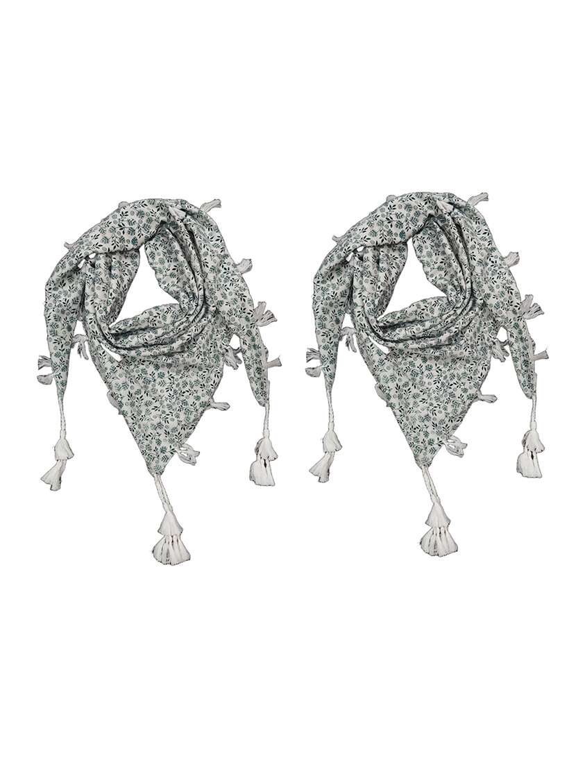 women pack of 2 scarf with tassels