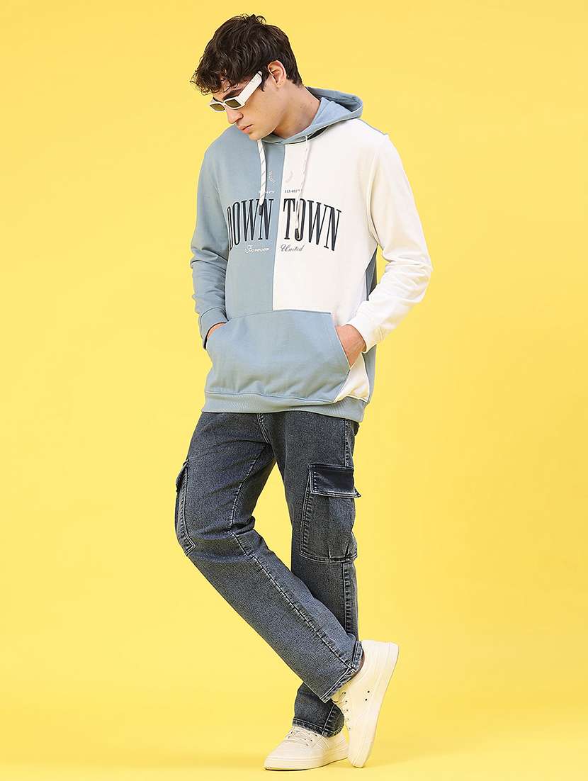men color block long sleeve regular fit sweatshirt - 22080068 -  Standard Image - 5
