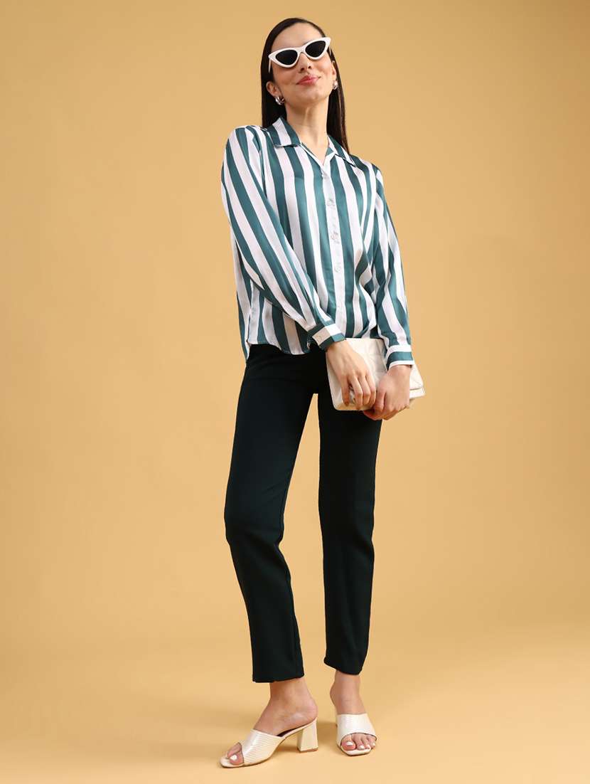 women solid high rise cigarette pants - 22080219 -  Standard Image - 5