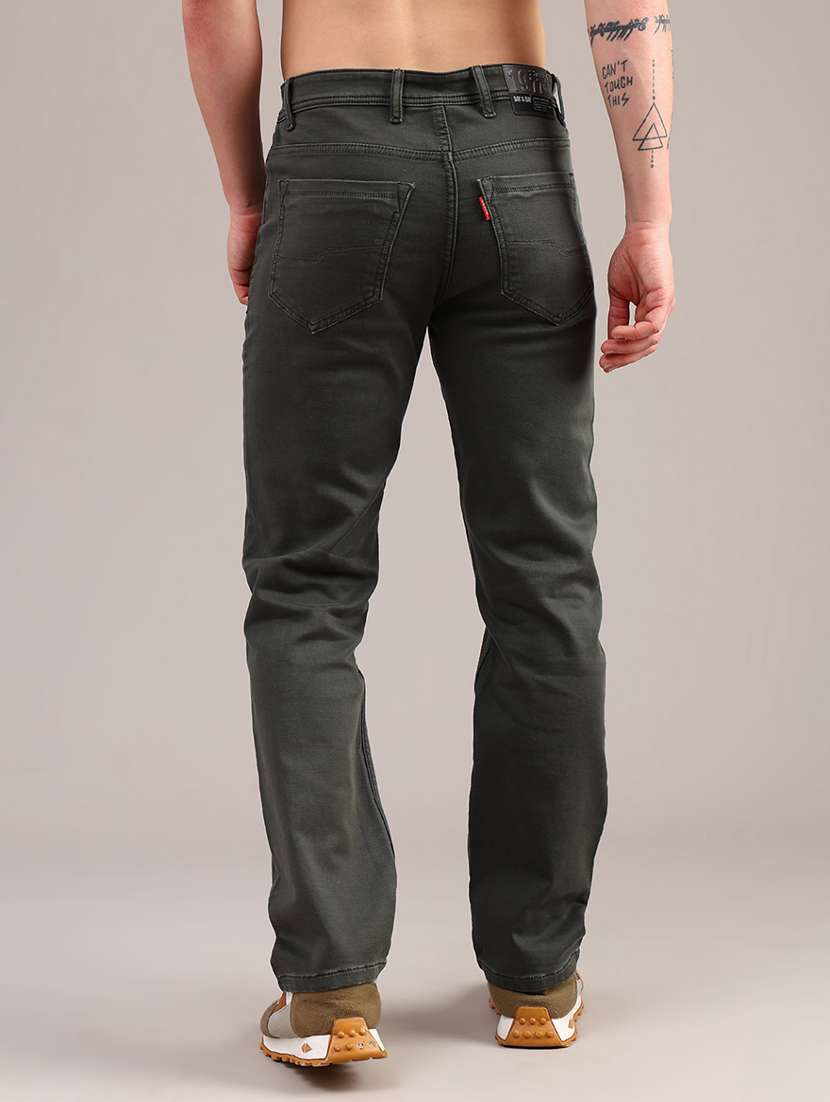 men plain mid rise full length jeans - 22080253 -  Standard Image - 3